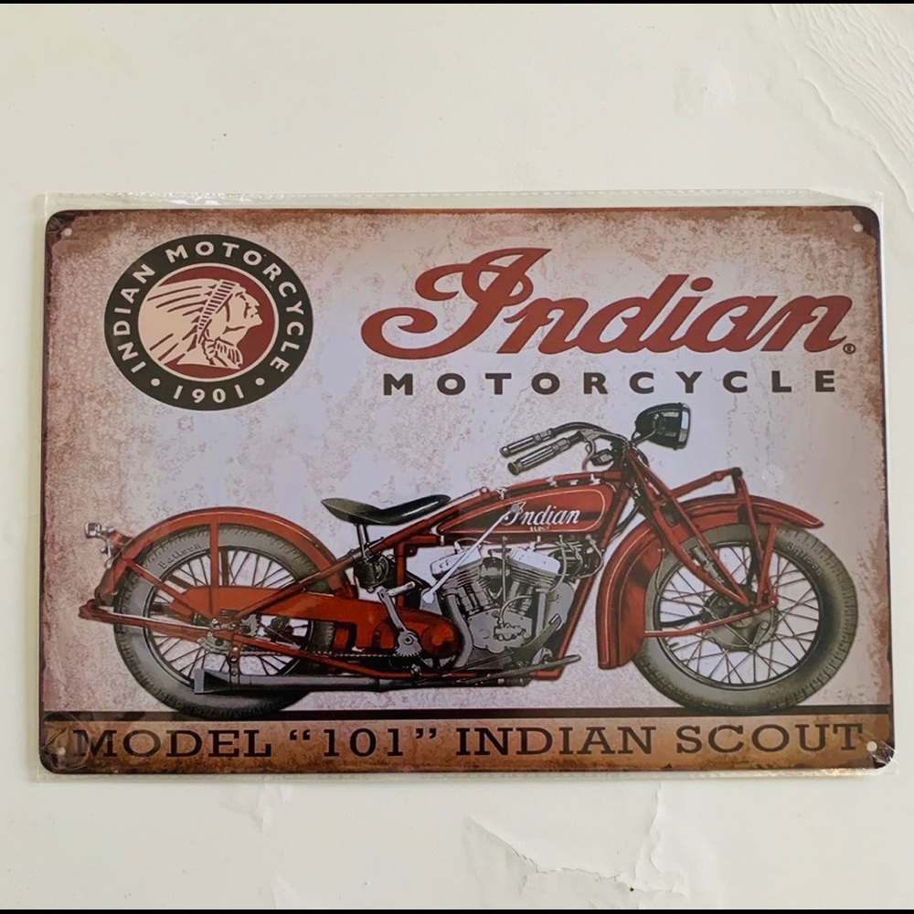 Indian Motorcycle Tin Sign